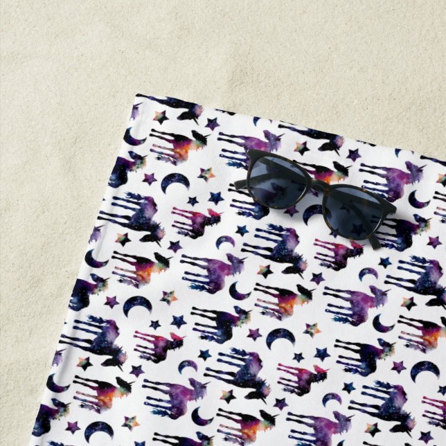 Toalha De Praia Celestial Unicorns Beach Towel (In Situ)