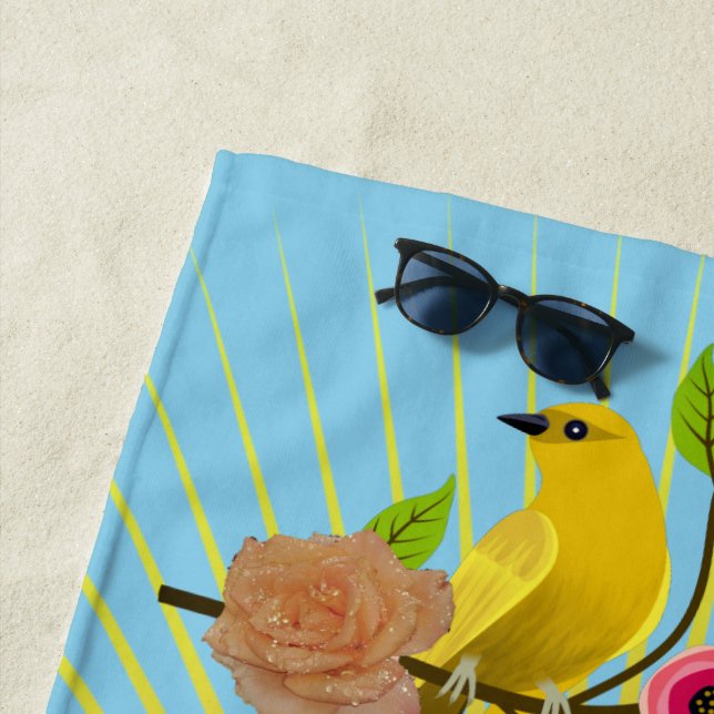 Toalha De Praia Céu Azul Sol e Guias (In Situ)