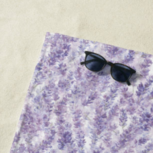 Toalha De Praia Chá de Noiva com Lindas Flores de Lavanda