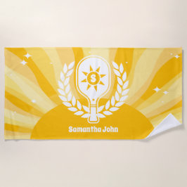 Toalha De Praia Chá de Panela Retrô Sunshine Pickleball