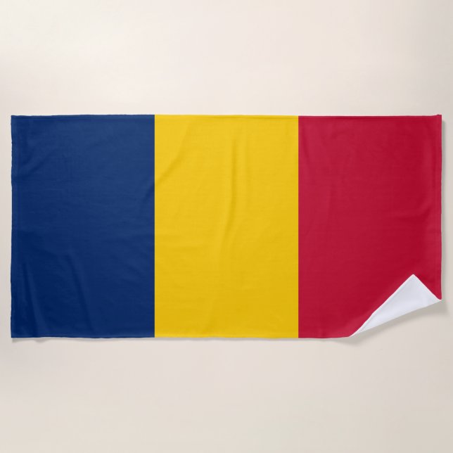Toalha De Praia Chad Flag (Frente)