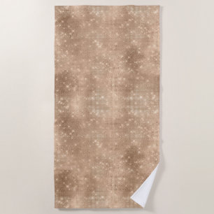 Toalha De Praia Champanhe Dourado Sparkle