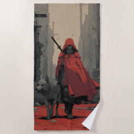 Toalha De Praia Chapeuzinho Vermelho e o Lobo – Fantasia Sombria