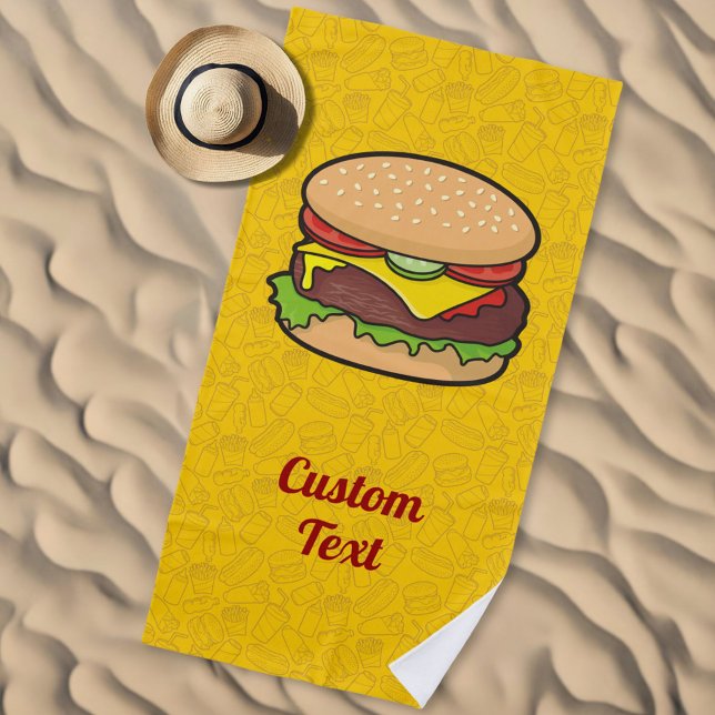 Toalha De Praia Cheeseburger (Criador carregado)