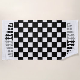 Toalha De Praia Chess Design Beach Towel