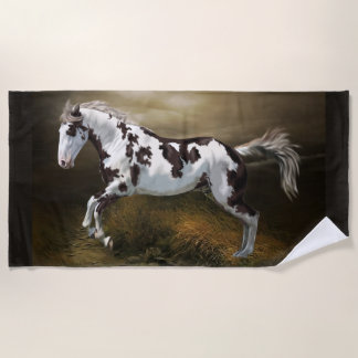 Toalha De Praia Chestnut Splash Frame Tovero Paint Horse