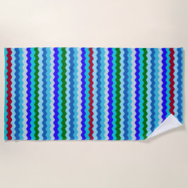 Toalha De Praia Chevron zigzag Pattern Sea Glass Beach Towel