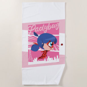 Toalha De Praia Chibi Ladybug em Paris