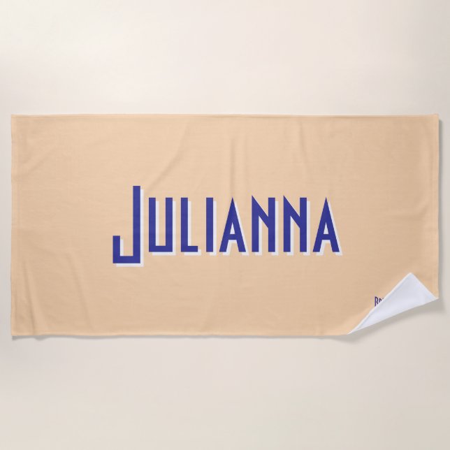 Toalha De Praia Chic City Pale Orange Bridesmaid Viagem (Frente)