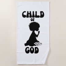 Child Of God Quote Beach Towel