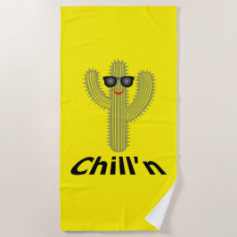 Toalha De Praia Chill N Cactus Design - Beach Towel