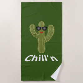 Toalha De Praia Chill N Cactus Design - Beach Towel