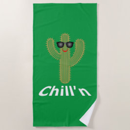 Toalha De Praia Chill N Cactus Design - Beach Towel