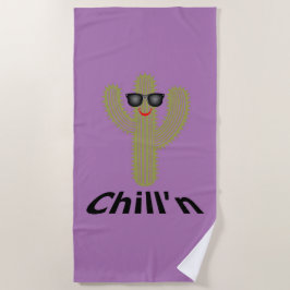 Toalha De Praia Chill N Cactus Design - Beach Towel
