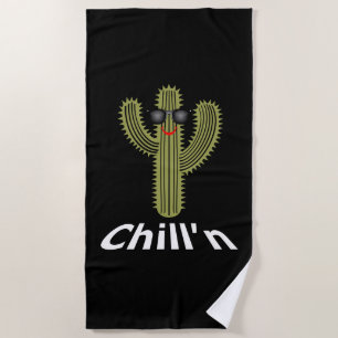 Toalha De Praia Chill N Cactus Design - Beach Towel