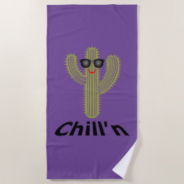 Toalha De Praia Chill N Cactus Design - Beach Towel