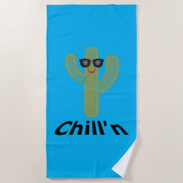 Toalha De Praia Chill N Cactus Design - Beach Towel