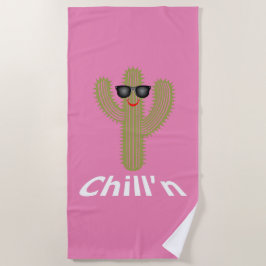Toalha De Praia Chill N Cactus Design - Beach Towel