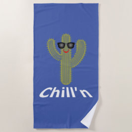 Toalha De Praia Chill N Cactus Design - Beach Towel
