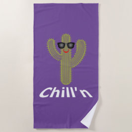 Toalha De Praia Chill N Cactus Design - Beach Towel
