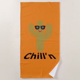 Toalha De Praia Chill N Cactus Design - Beach Towel