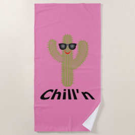 Toalha De Praia Chill N Cactus Design - Beach Towel