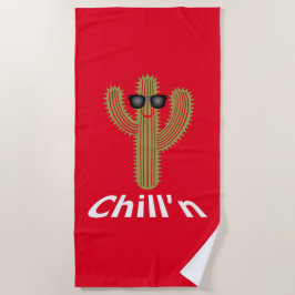 Toalha De Praia Chill N Cactus Design - Beach Towel