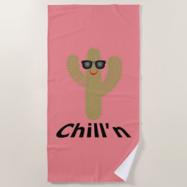 Toalha De Praia Chill N Cactus Design - Beach Towel