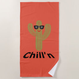 Toalha De Praia Chill N Cactus Design - Beach Towel