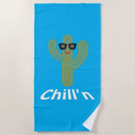 Toalha De Praia Chill N Cactus Design - Beach Towel
