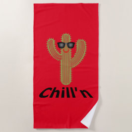 Toalha De Praia Chill N Cactus Design - Beach Towel