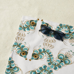 Toalha De Praia Chimera - Peacock Seacavalo Beach Towel