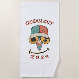 Toalha De Praia Cidade do Oceano Personalizável 2024