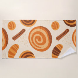 Toalha De Praia Cinnamon Swirls Towel - Estação Quente e Doce de C