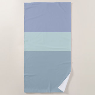 Toalha De Praia Cinza Blue e Green Stripes Beach Towel