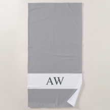 Cinza Chic Monograma Branco