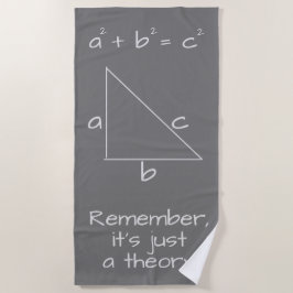 Toalha De Praia Cinza Engraçada de Geek de Álgebra Matemática
