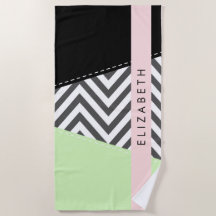 Cinza Zigzag, Cinza Chevron, Mint, Seu Nome