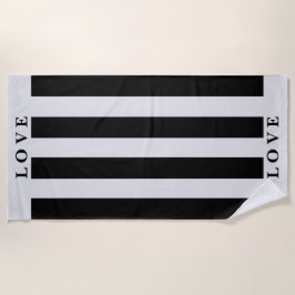 Toalha de praia - Cinzas e branco