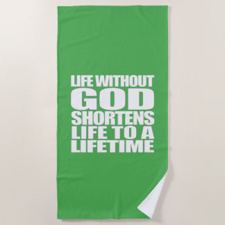 Toalha De Praia Citação cristã e bíblia