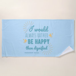 Toalha De Praia Citação de Jane Eyre I - Edição Azul