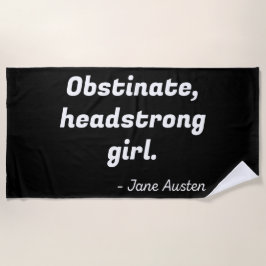 Toalha De Praia Citação de Orgulho e Preconceito II