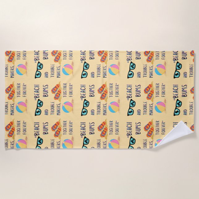 Toalha De Praia citação do dia de praia (Frente)