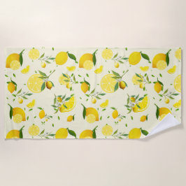 Toalha De Praia Citrino tropical SUMMER Laranja limão fina