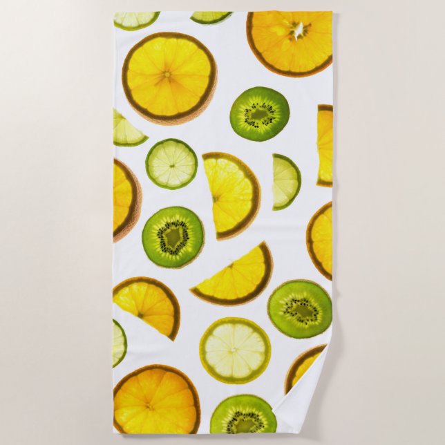Toalha De Praia Citrus Fruta Beach Towel (Frente)