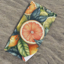 Citrus Whimsical Watercolor Fruta e Floral