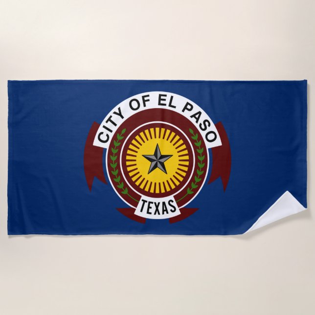 Toalha De Praia City Flag de El Paso (Texas) (Frente)