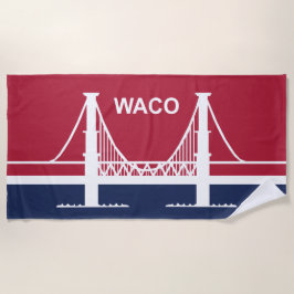 Toalha De Praia City Flag of Waco (Texas, EUA)