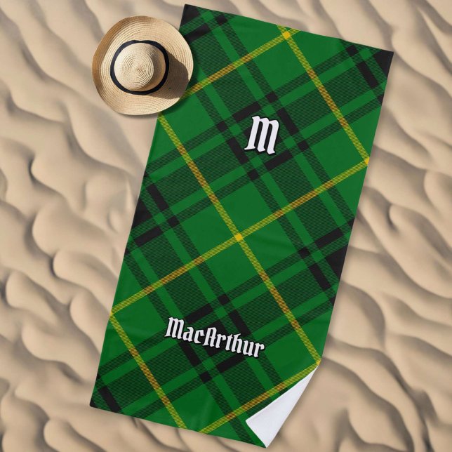 Toalha De Praia Clan MacArthur Tartan (Criador carregado)