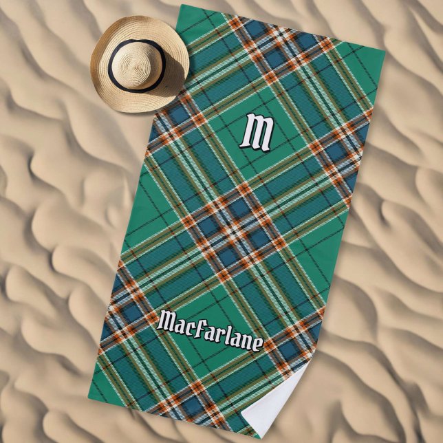 Toalha De Praia Clan MacFarlane Caça Antigo Tartan (Criador carregado)